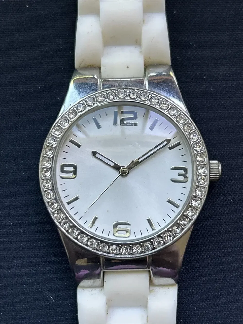 Silver Tone Rhinestone Bezel Women’s Quartz Watch